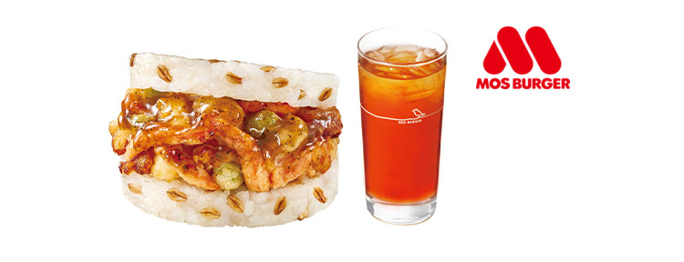 ▼招牌米漢堡套餐，任選一款都美味。