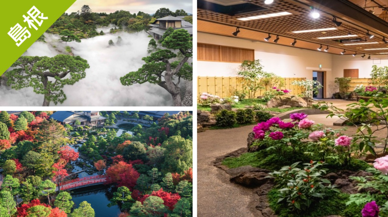 ▼ 島根樂享周遊券。日本庭園由志園 入場券